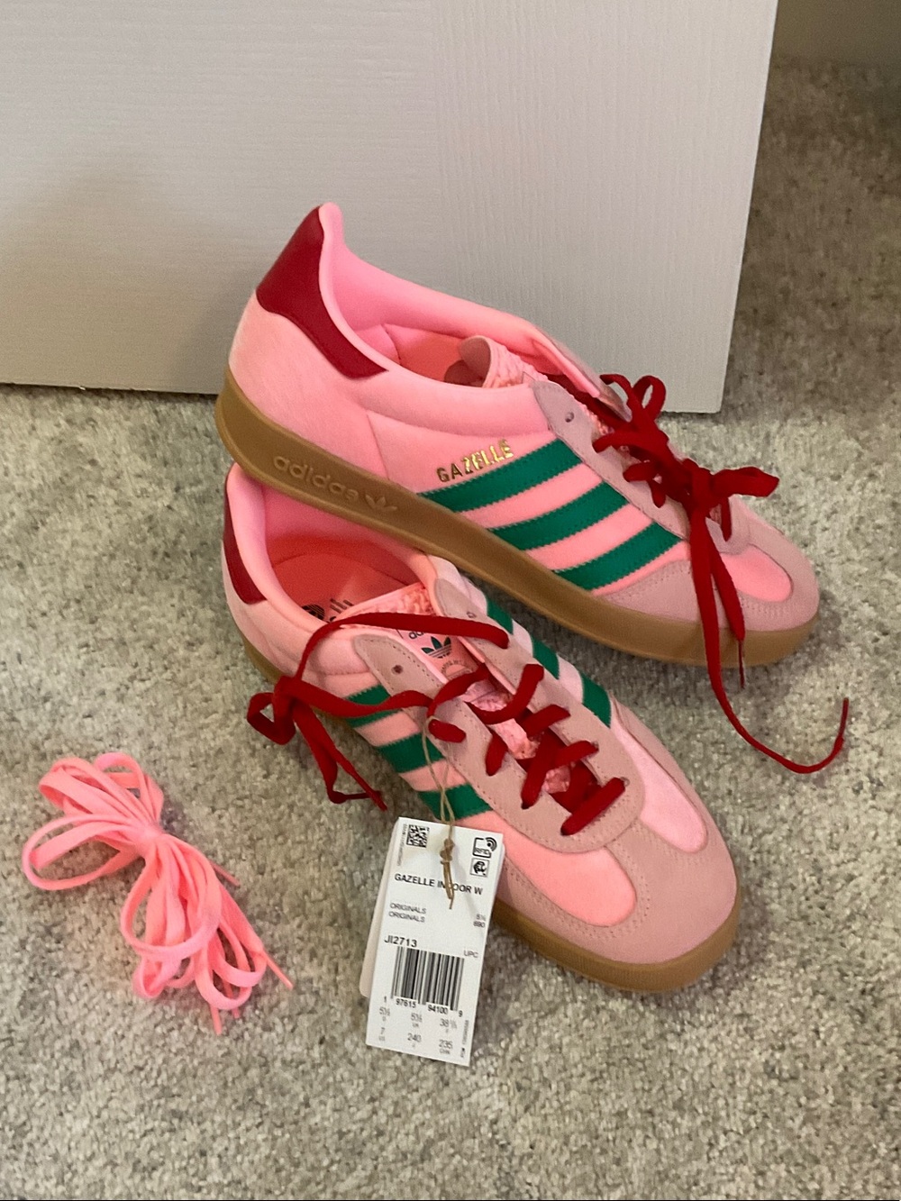 adidas Pink, Green & Red Women's Gazelle Sneaker